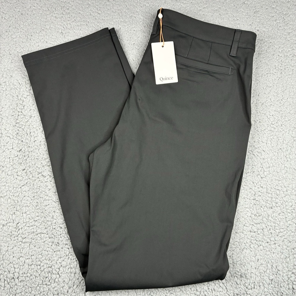 Quince Pro Tech Golf Pants Men's 36x34 Steel Grey Stretch Performance NWT